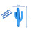 (Blue) Baby Silicone Colourful Cactus Shaped Toothbrush 2