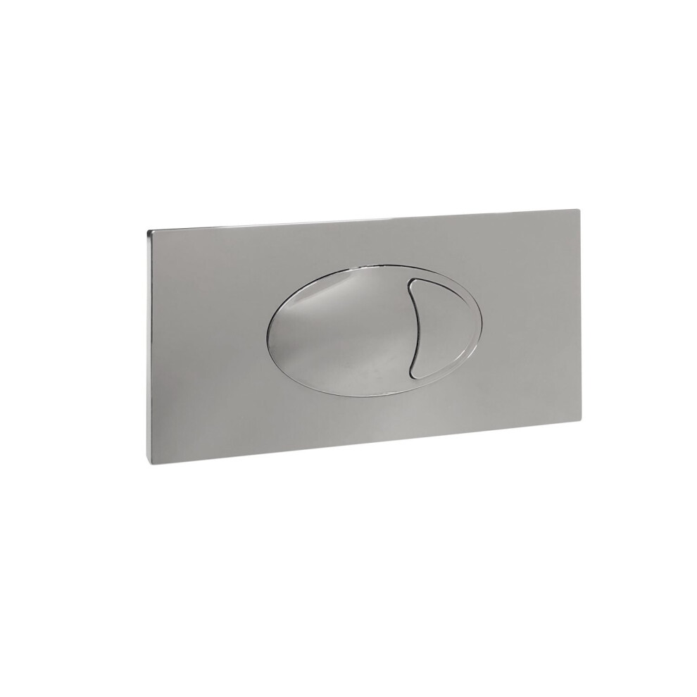 Concealed Rectangular Cistern Large Dual Flush Button Chrome