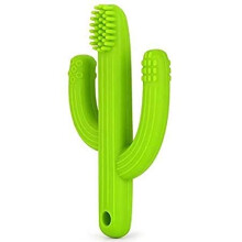 (Green) Baby Silicone Colourful Cactus Shaped Toothbrush