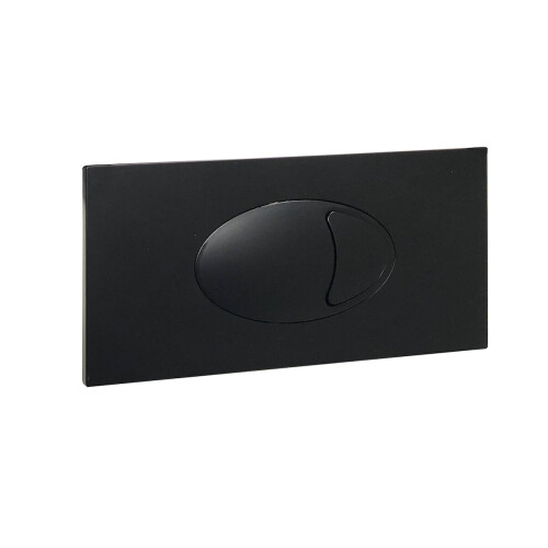 Concealed Rectangular Matt Black Cistern Large Dual Flush Button