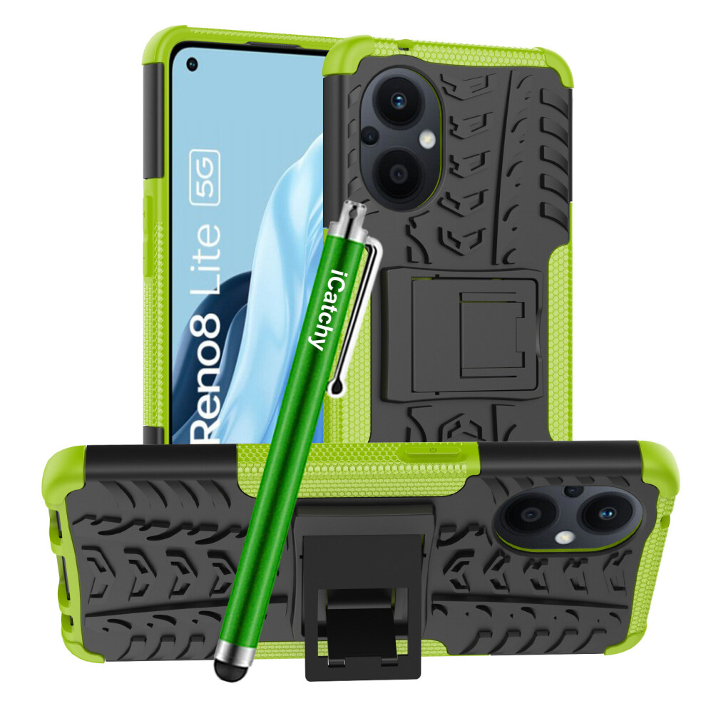 (Lime) Oppo Reno 8 Lite 5G, Dual Layer Shockproof Cover Not,Specified 5056298014507