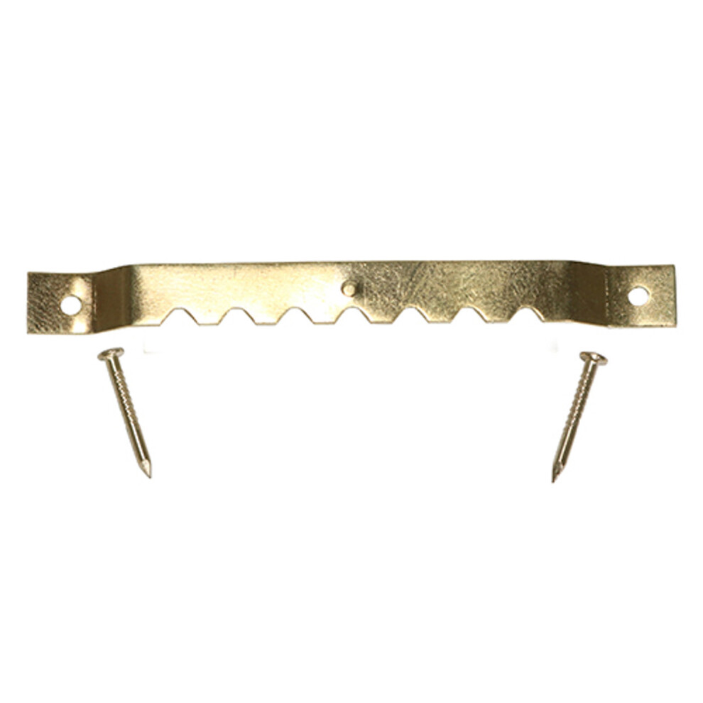 Timco Sawtooth Hangers And Nails Electro Brass - 63Mm (15 Pack Bag)