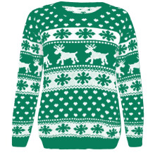 (Green, 9-10 Years) Kids Boys Girls Xmas Jumper Unisex Reindeer Snowflakes Christmas Jumpers Top
