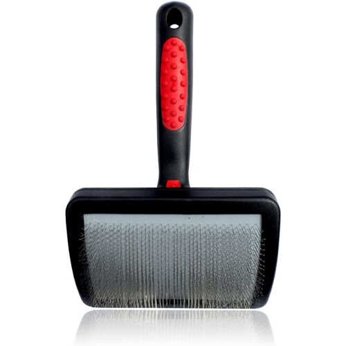 Masterclip Hard Pin Slicker Brush - Size Medium for Dogs Cats