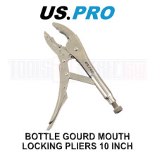 US PRO Tools 10" Inch Bottle Gourd Shaped Jaw Locking Pliers 7058