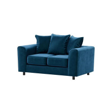 (Blue, 2 Seater) Brooklyn Plush Velvet Foam 3 & 2 Seater Sofa Set
