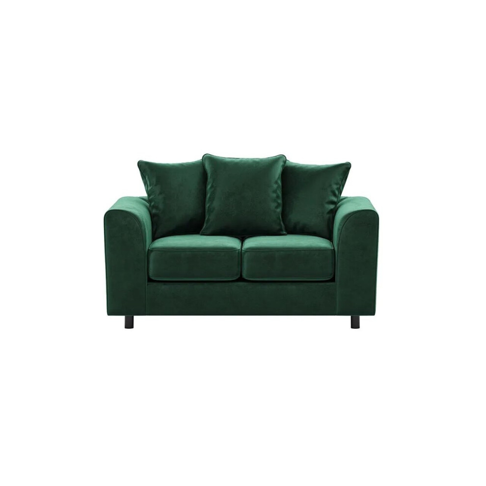 (Green, 2 Seater) Brooklyn Plush Velvet Foam 3 & 2 Seater Sofa Set