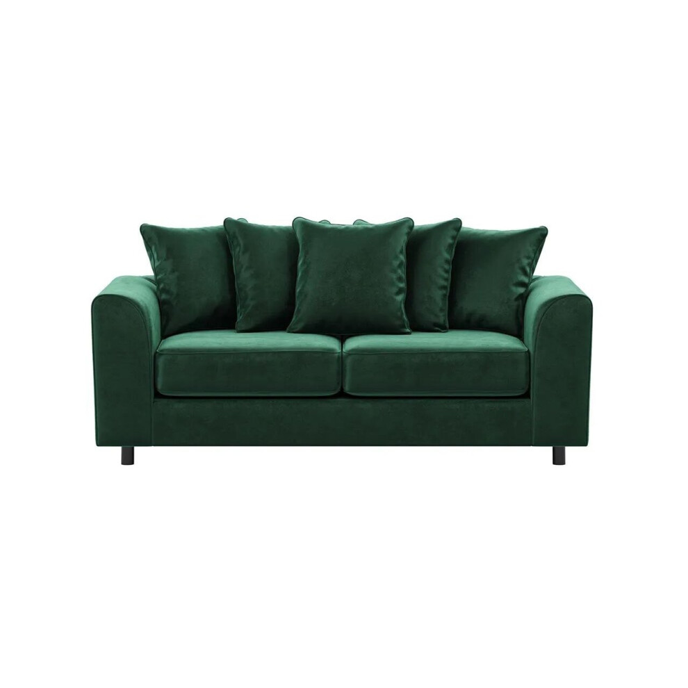 (Green, 3 Seater) Brooklyn Plush Velvet Foam 3 & 2 Seater Sofa Set