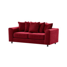 (Red, 3 Seater) Brooklyn Plush Velvet Foam 3 & 2 Seater Sofa Set