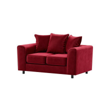(Red, 2 Seater) Brooklyn Plush Velvet Foam 3 & 2 Seater Sofa Set