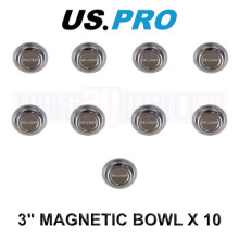US PRO Tools 3" Magnetic Parts Tray/Bowl With Rubber base x 10 - 6783