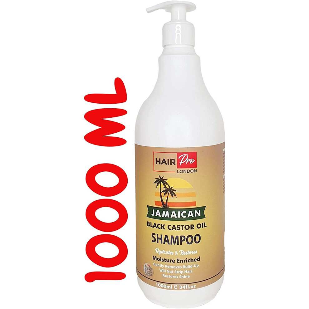 Ican London Black Hairpro London Jamaican Castor Oil Sulfate Free Shampoo 1000Ml