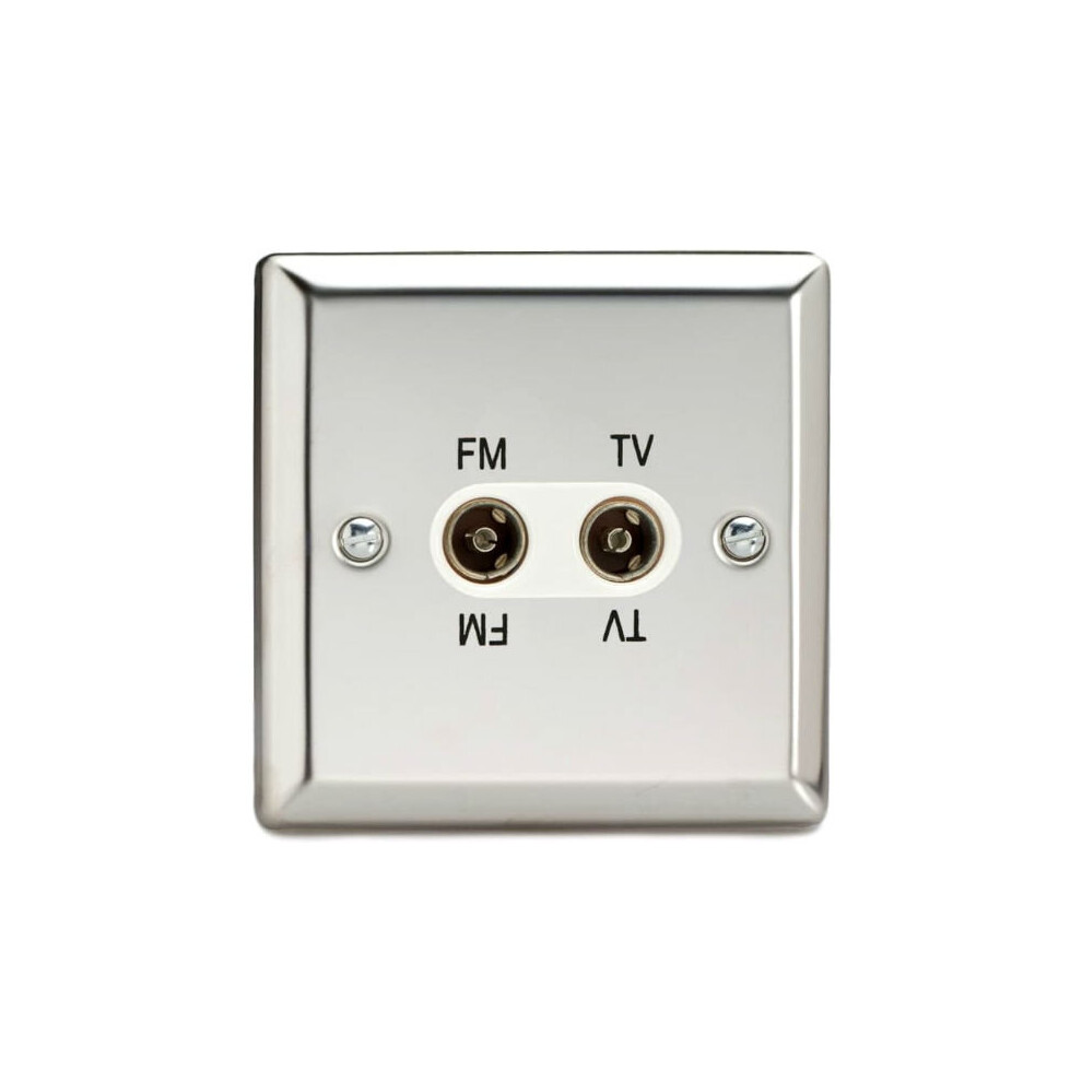 Varilight Xctvfmw Tv/Fm/Satellite Triplexer Socket Mirror Chrome 5021575720747