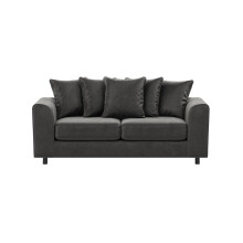 (Grey, 3 Seater) Brooklyn Plush Velvet Foam 3 & 2 Seater Sofa Set