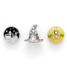 Official Harry Potter Set of 3 Spacer Beads - Hogwarts Castle, Sorting Hat, & Time Turner