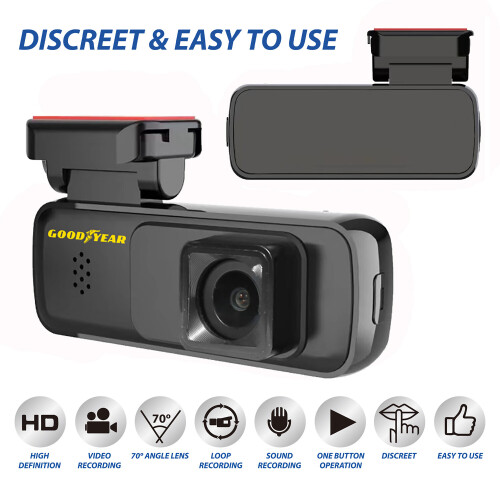 Goodyear Car HD Micro Dash Cam One Button Plug & Play Camera Video Recorder DVR 1