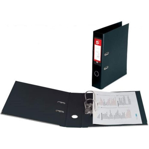 5 Star Office 5 Star Office Lever Arch File Polypropylene Capacity 70mm A4 Black [Pack 10]