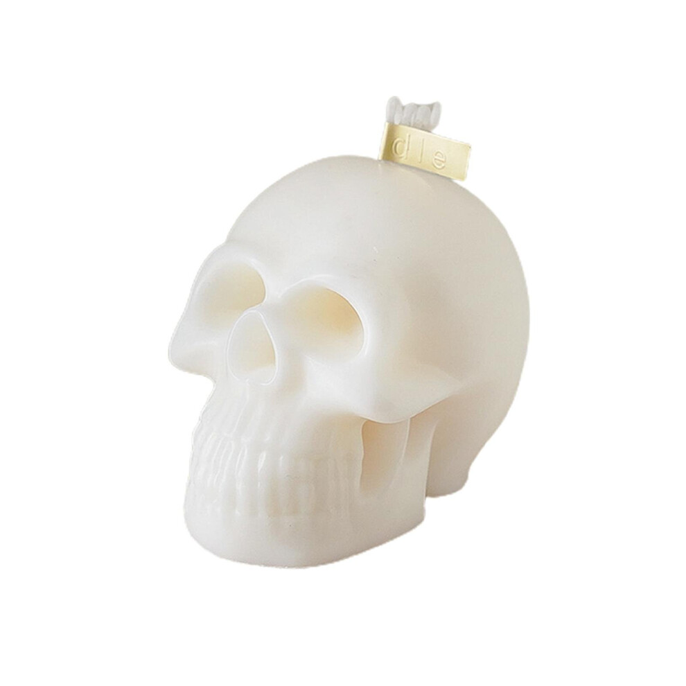 (White) Skull Candle Halloween 3d Skull Head Harmless Scented Candle For Home Decor-image-OPC-P9ZFQV5-NEW