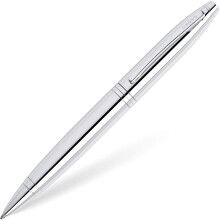 Stylo  bille rechargeable Cross Calais de taille moyenne avec coffret cadeau premium  Chrome poli