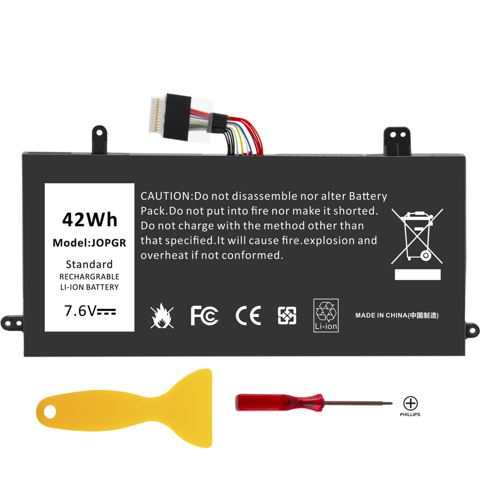 J0PGR Battery for Dell Latitude 5285 5290 2-in-1 Series 0J0PGR JOPGR 1WND8 X16TW 0X16TW 0FTH6F FTH6F 7.6V 42Wh