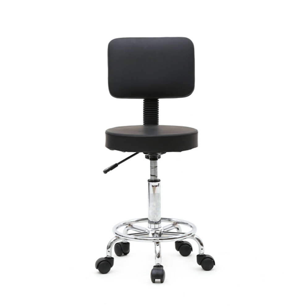 360Â° Swivel Stool Chair with Back Height Adjustable Office Round Bar Stool