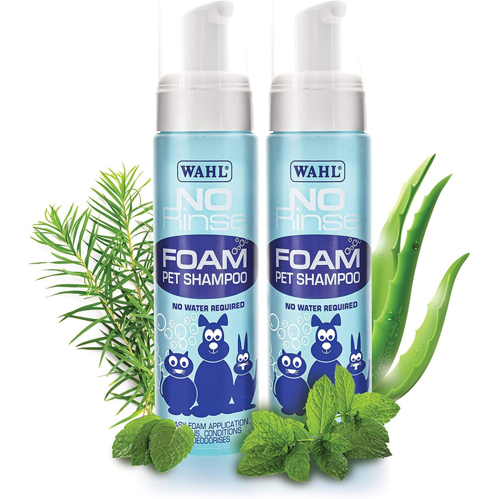 Wahl No Rinse Shampoo, Shampoo for Pets, Smartgroom, 200 ml, Pet Grooming at Home, Easy to Use Shampoo, Refresh Pet Cleanser, Foaming, Alternative to