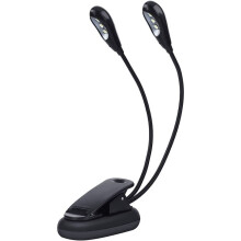 Music Stand LED light, Mini Double Arms Clip on Light Adjustable Reading Light 6 beads / 8 beads with USB Cable Lamp for E-Reader Book & Bed
