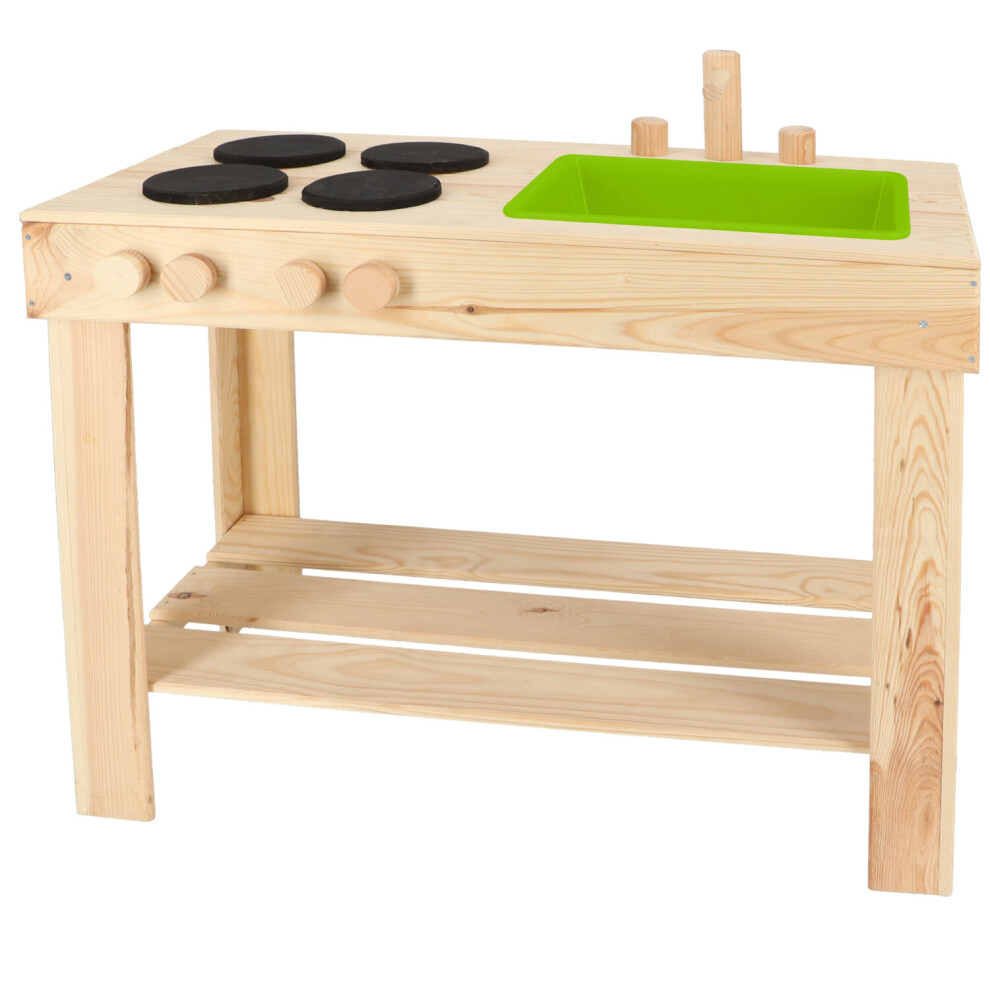 idooka Wooden Mud Kitchen Outdoor Toy Age 4+ Role Play 