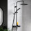 Triton Triton Thermostatic Mixer Bar Shower Twin Head Adjustable Riser Rail Black 2