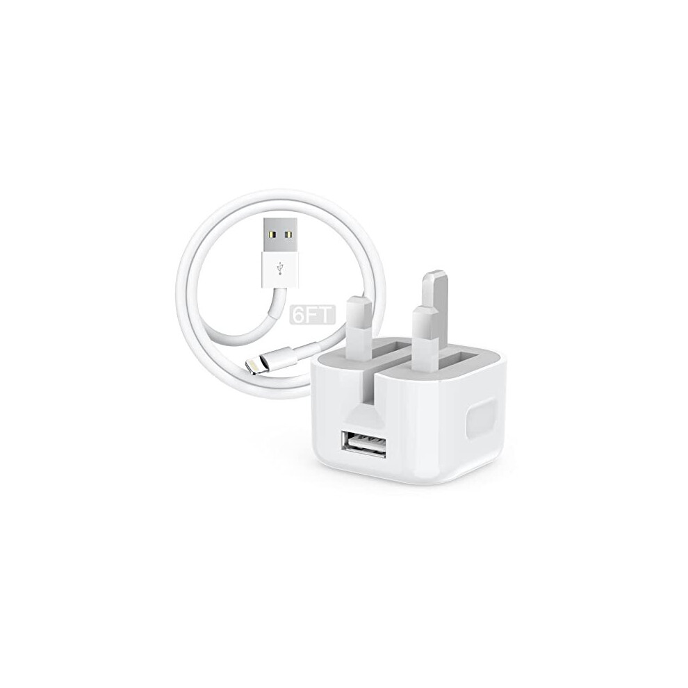 Iphone Charger Plug And Cableã£Apple Mfi Certifiedã£ With 2M Fast Charging Syncing Lightning Cable And Usb Wall Charger Plug Fast Charger Compatible 788285242161
