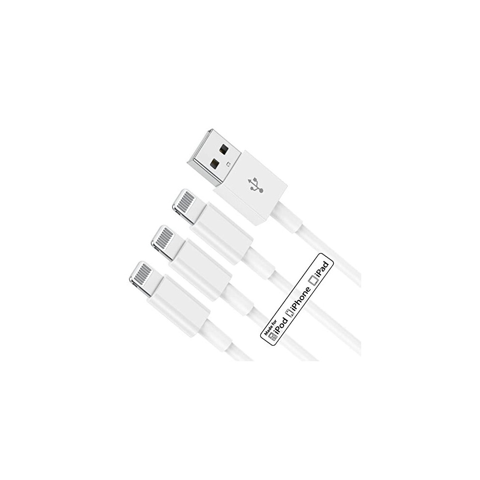 1M iPhone Charger Cable 3Pack, USB to Lightning Cable [ Apple MFi Certified ], 3ft Original iPhone Fast Charging Wire Lead for Apple iPhone