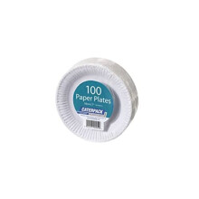 Caterpack by Robinson young Plates, 18cm White, Pack of 100, Disposable, for hot/Cold Food, Ideal for Party/Picnic/BBQ/Wedding