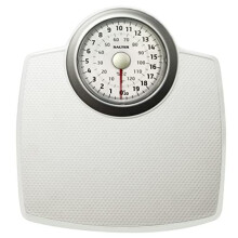 Salter 144 WHSVDR Large Premium Classic Mechanical Bathroom Scale - 130 kg, Oversized Dial & Platform, Battery-Free, White
