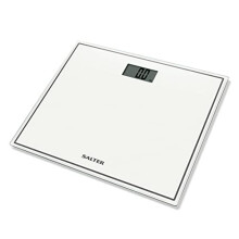 Salter 9207 WH3R Compact Glass Electronic Bathroom Scale, Easy-to-Read Display, Step On Activation, Toughened Safety Glass Platform Scales, Max.