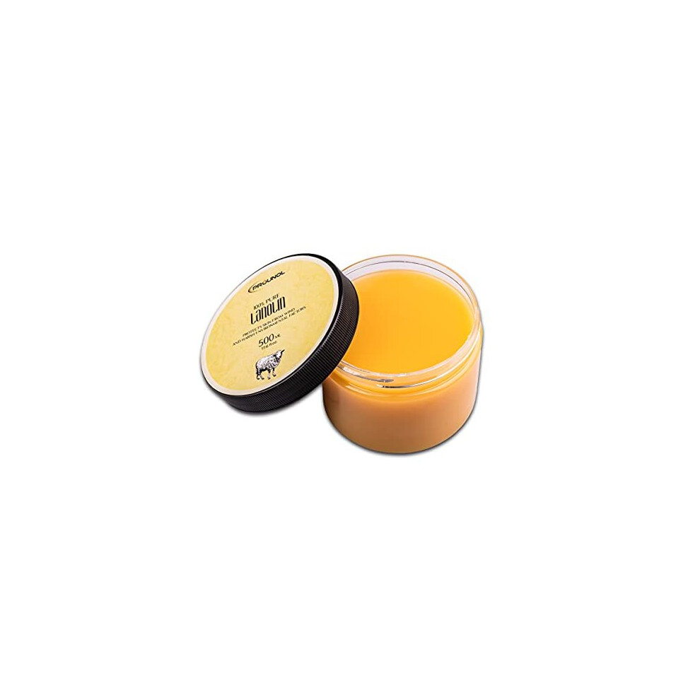 Prounol Lanolin Pure (Lanolin Anhydrous) 500Ml - 100% Natural Cream For Hand And Foot Care, Jar