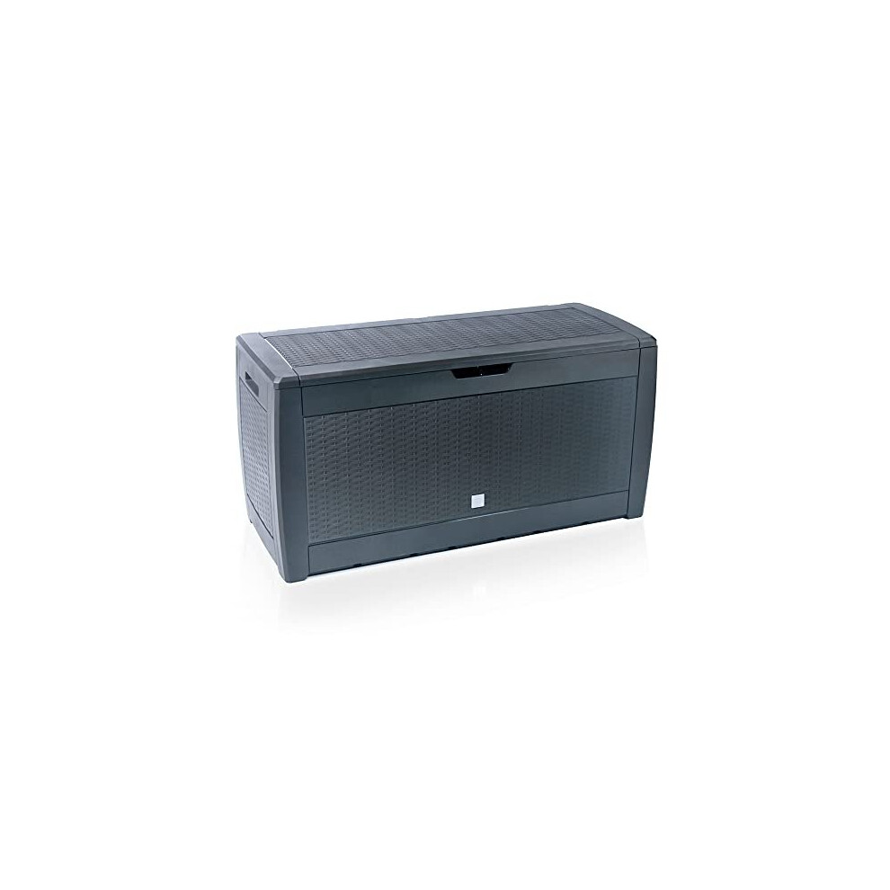 VOUNOT Outdoor Garden Storage Box 310L, Plastic, Anthracite