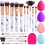 Makeup štětce DUAIU 15PCs mramorová sada štětců na make-up 1