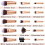 Makeup štětce DUAIU 15PCs mramorová sada štětců na make-up 2