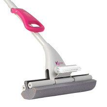 Kleeneze KL087751EU7 Deep Clean 3 in 1 Sponge and Scrub Mop for Kitchen Bathroom, Removable Brush, Polish and Shine, Microfibre Cover, Handheld,