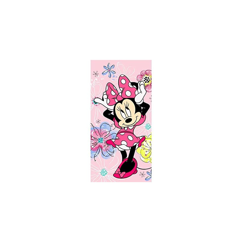 Jerry Fabrics Disney Minnie Mouse Bath Towel 70 x 140 cm, Multicoloured-image-OPC-P9ZGFGN-NEW