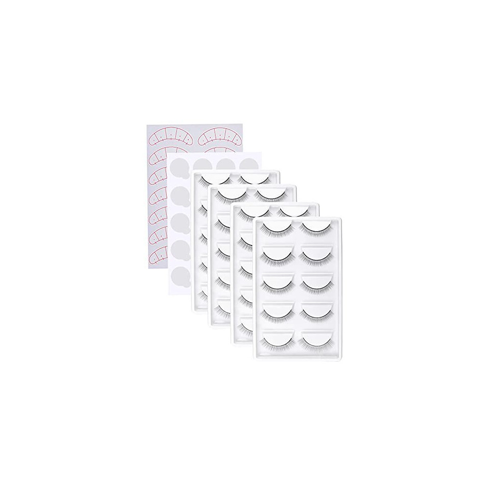 Fenshine 20 Paris Practice Eyelashes For Lash Extensions Supplies,Training Lashes Self-Adhesive Practice Lashes For Training Eyelash Extension Makeup