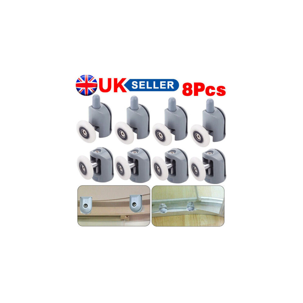 8Pcs Shower Door Rollers Runners Wheels 25Mm Top&Bottom Replacement 8131271742503