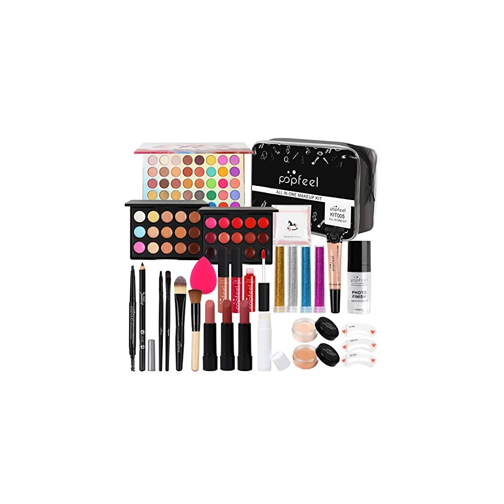 Fenshine All In One Makeup Kit for Women  Full Makeup Gift Set for Beginners  Makeup Essential Starter Bundle Include Eyeshadow Palette Lipstick