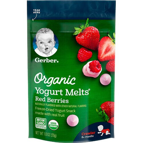 Gerber Gerber Organic Yogurt Melts Red Berries -- 1 oz