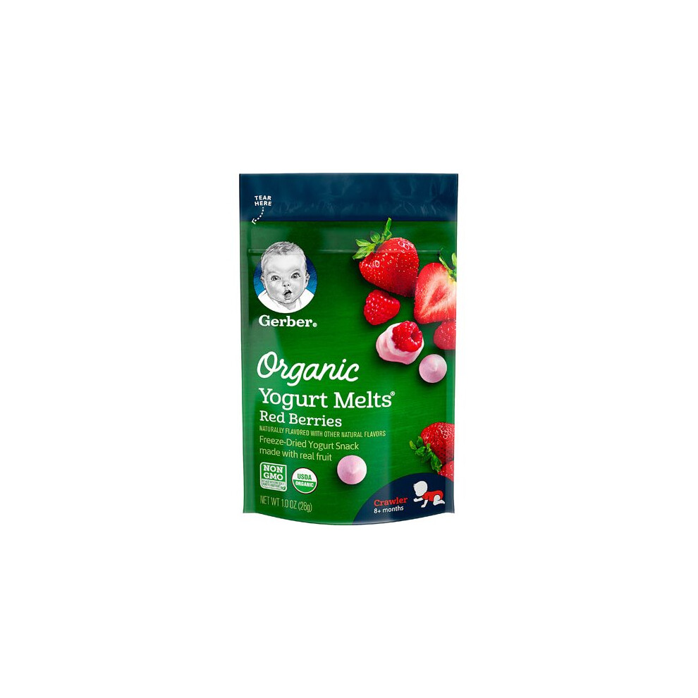 Gerber Organic Yogurt Melts Red Berries -- 1 oz