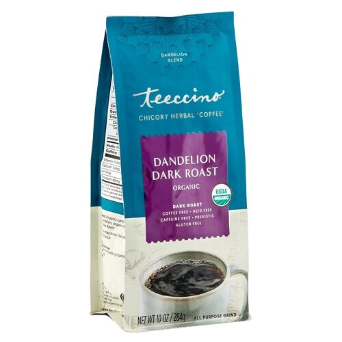 Teeccino Organic Dandelion Coffee Dark Roast -- 10 oz