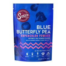 Suncore Foods, Blaue Schmetterlingserbse, Superfarbpulver, 3.5 oz (99 g)