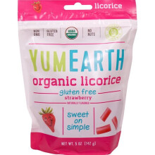 Yum Earth Organic Licorice Gluten Free Strawberry -- 5 oz