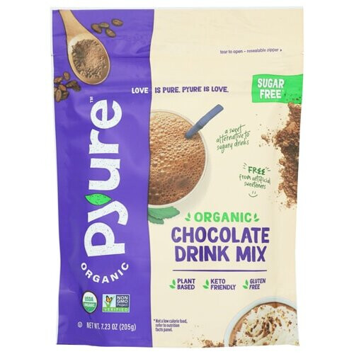 Pyure Brands Organic Chocolate Drink Mix -- 7.23 oz