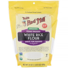 Bobs Red Mill Organic White Rice Flour -- 24 oz Resalabl...